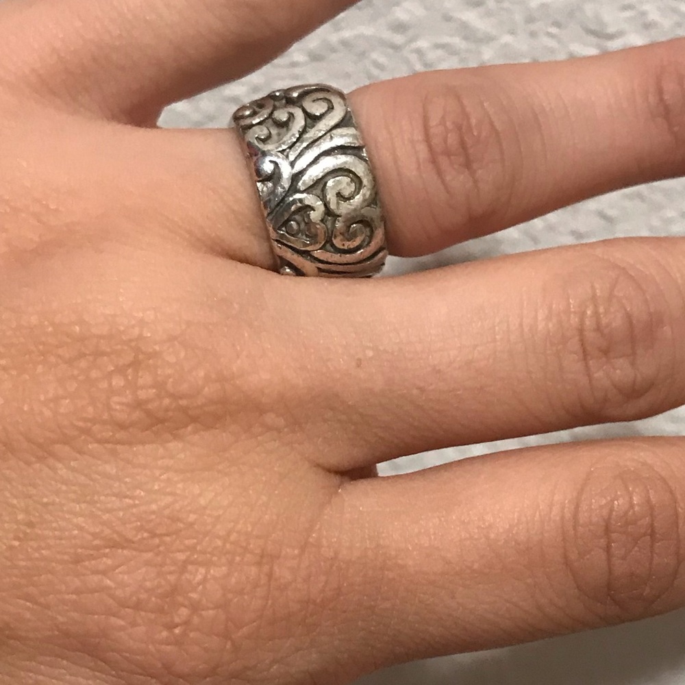Sterling Silver Ring with Hearts